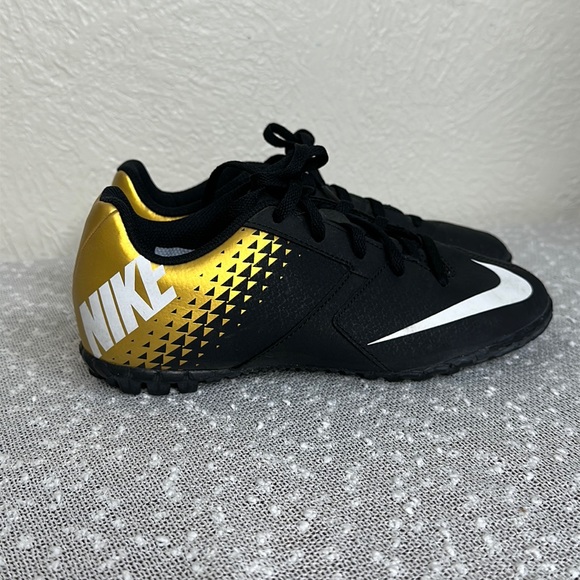 Nike Shoes Nike Bomba Gold Black Indoor Soccer Turf Shoes Sneakers